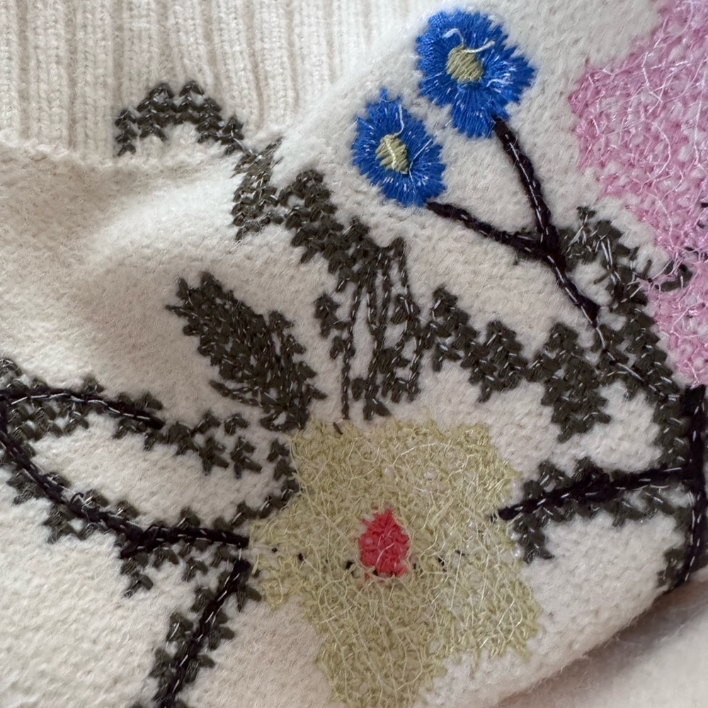 Christian Dior Embroidered crewneck cream sweater Small NWOT - Picture 12 of 15